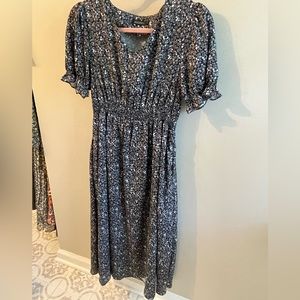 Mika Rose Small Floral Midi Boutique Dress